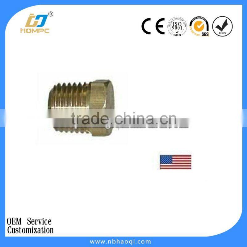 male thread hex head brass pipe plug