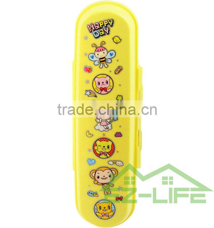 Korean baby flatware sets plastic training chopsticks and stainless steel spoon