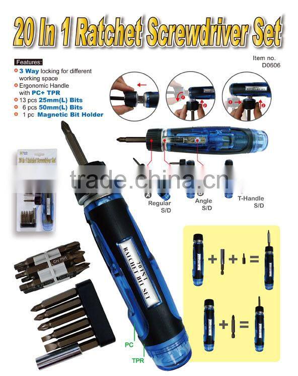 20 In 1 Ratchet Screwdriver Set