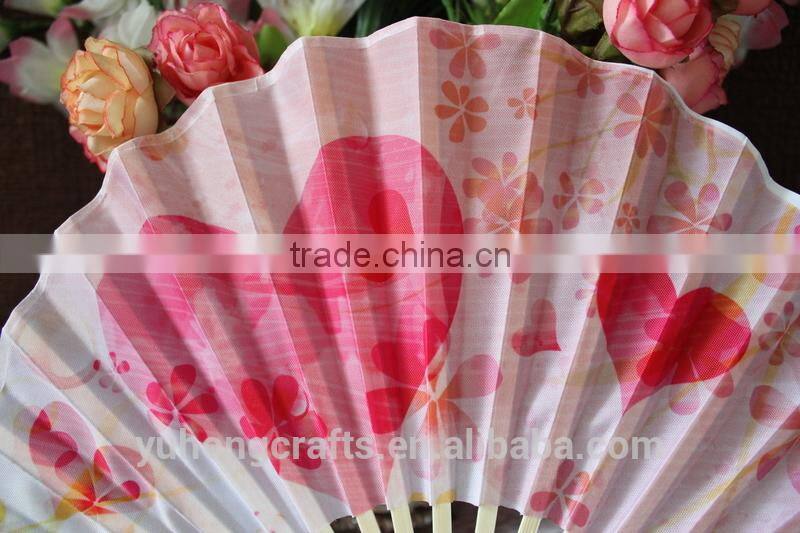 High quality bamboo fabric hand fan