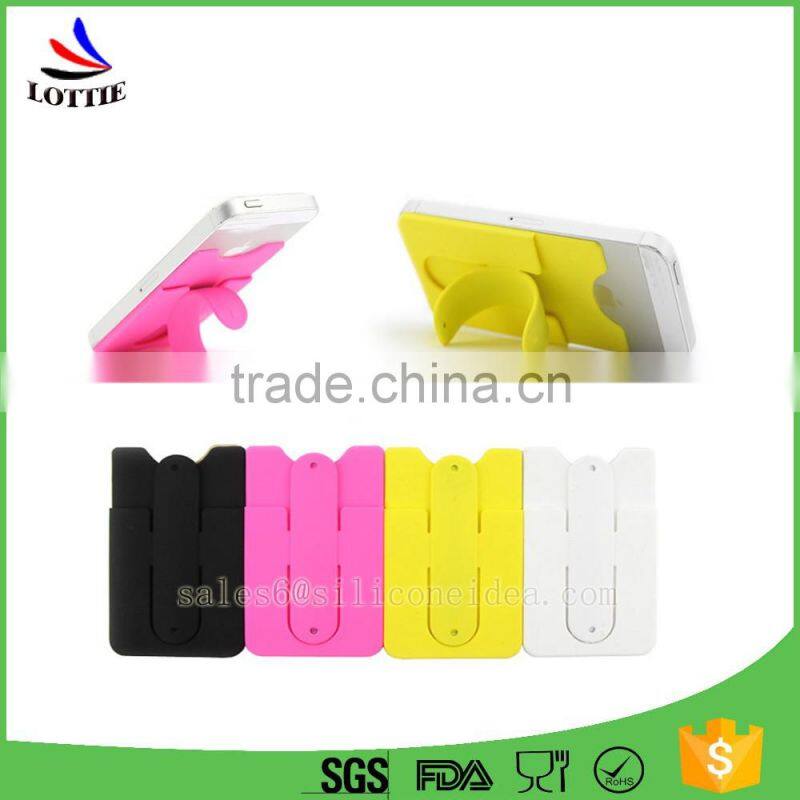 Wholesale 3M sticker silicone cell mobile phone holder credit phone card holder