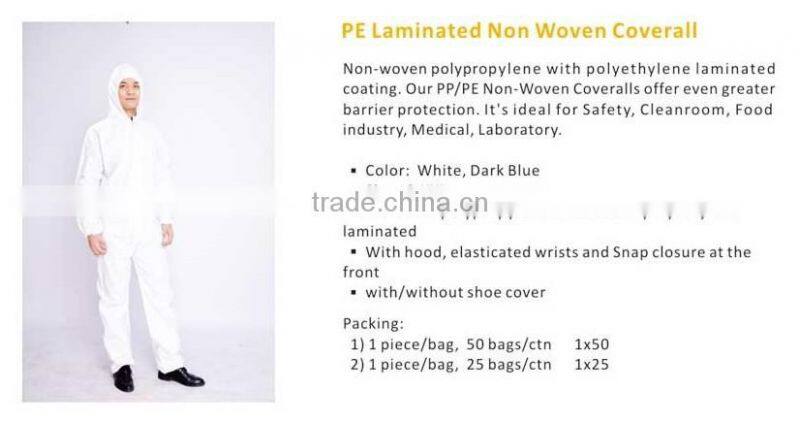 Microporous coverall safety uniform with hood disposable Microporous coverall