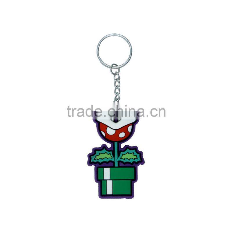 Best quality wholesale rubber customize designs keyrings silicone keychain keyring gift