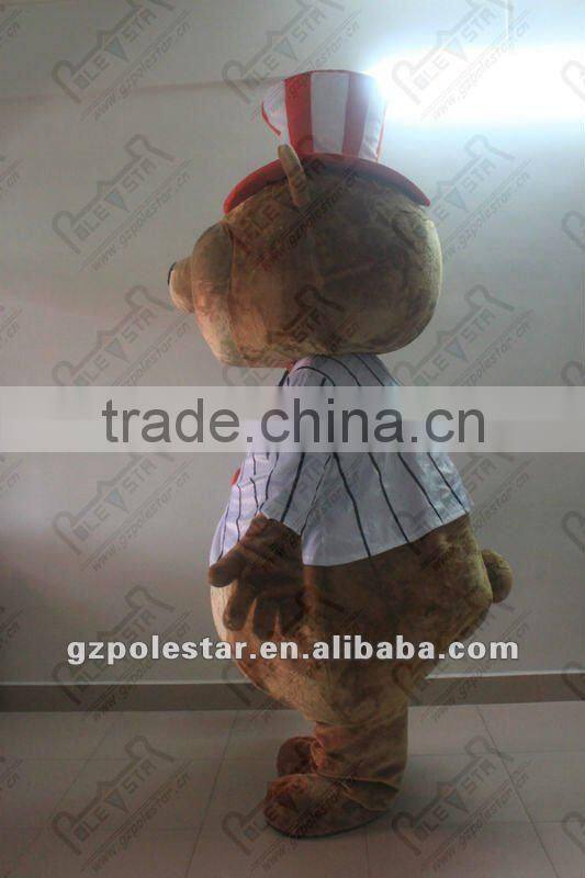 NO.2460 fluffy quality teddy bear mascot costumes