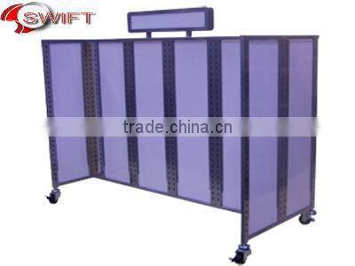 New folding shoe rack acrylic shoe display case gondola shelving