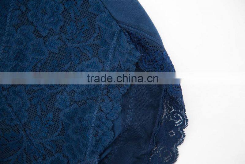 Professional Factory Custom High Quality 95% Cotton 5% Spandex with Lace Sexy Fancy Woman Underwear