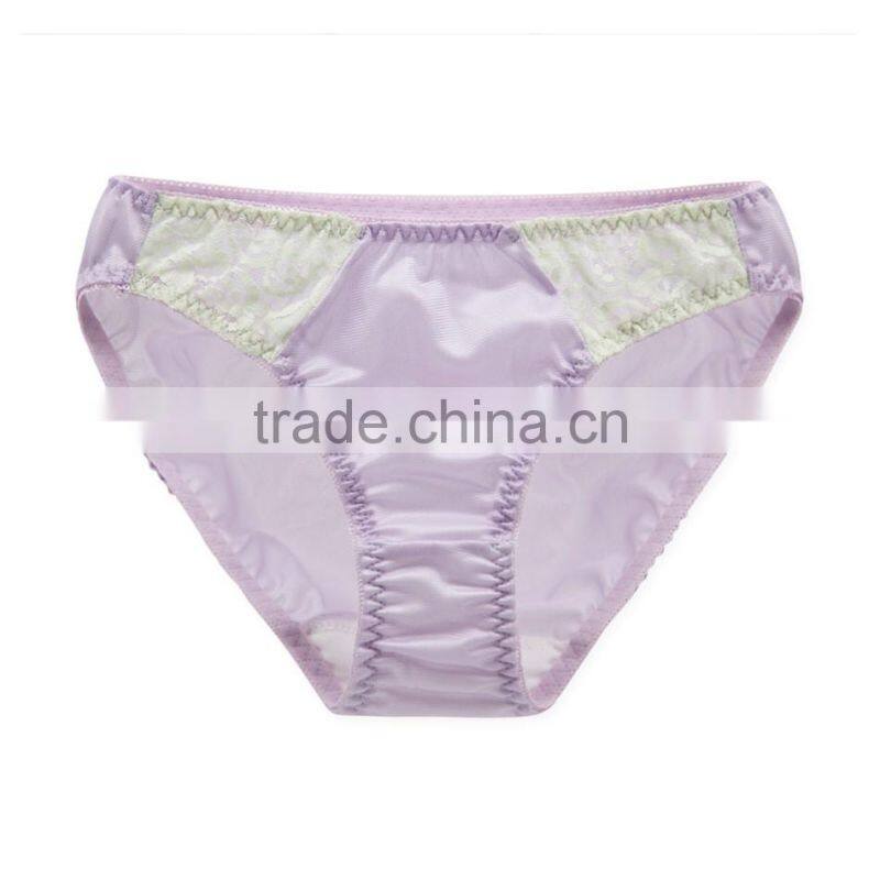 High Quality Factory Custom Colorful 100% Silk Sexy Fancy Woman Underwear