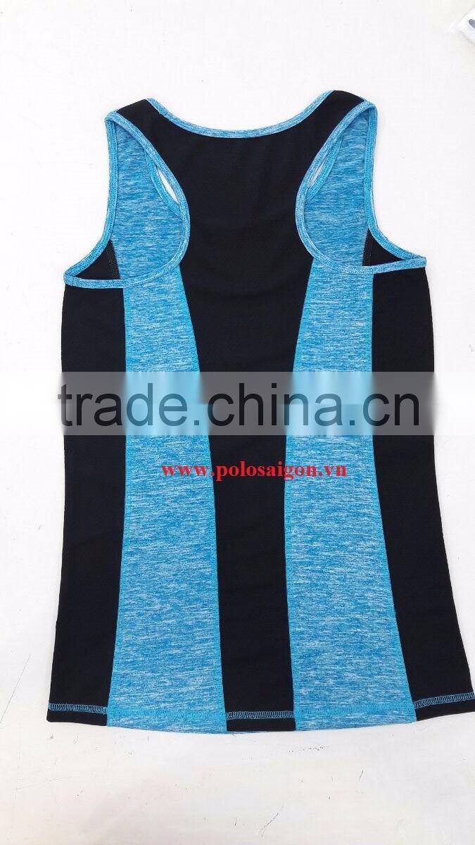 NEW DESIGN 2016 OF WOMEN TANK TOP ,CUSTOMIZE ORDER, HEATHER FABRIC 92% POLY-8%SPANDEX
