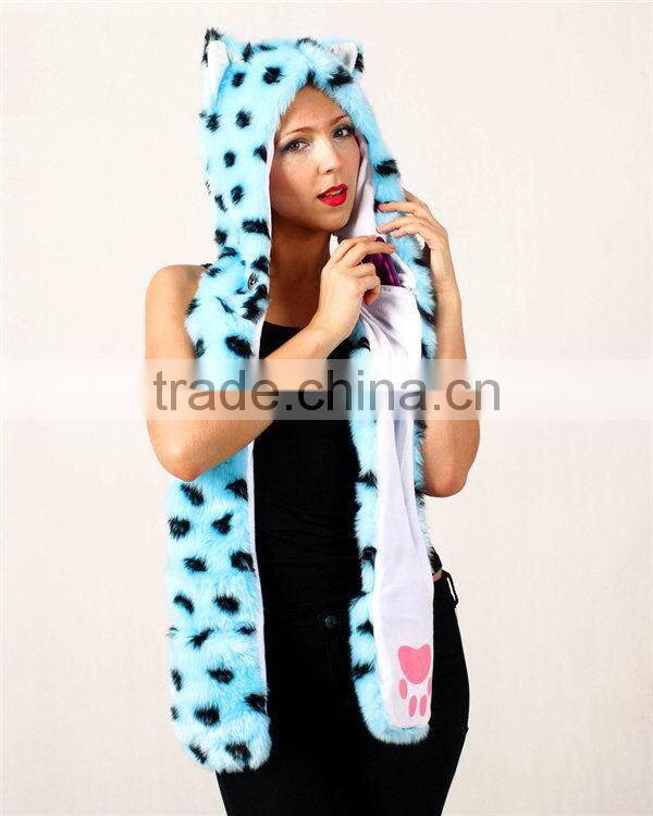 New style Best-Selling Profession manufactuer animal winter hood hat with gloves