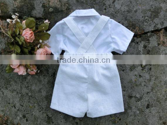 2017 new arrival Summer Children's Clothing Sets Wholesale Baby Clothes white shirt and shorts baby boy suits
