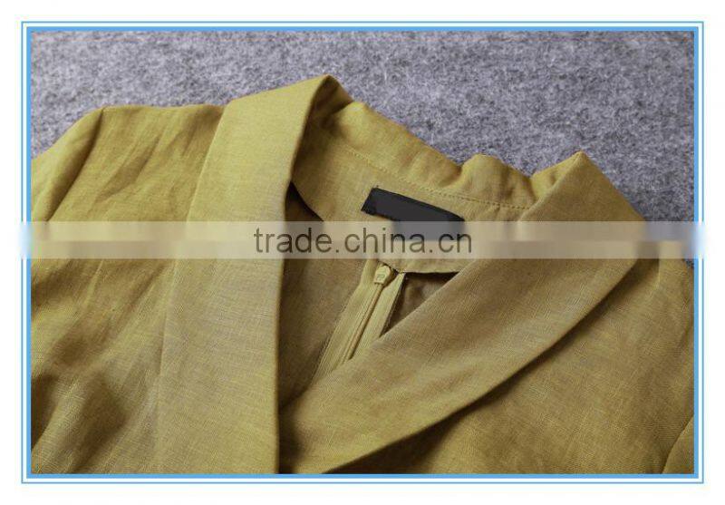 Hot Sales Half Sleeves Linen Formal Tailored Romper Jumpsuit For Women