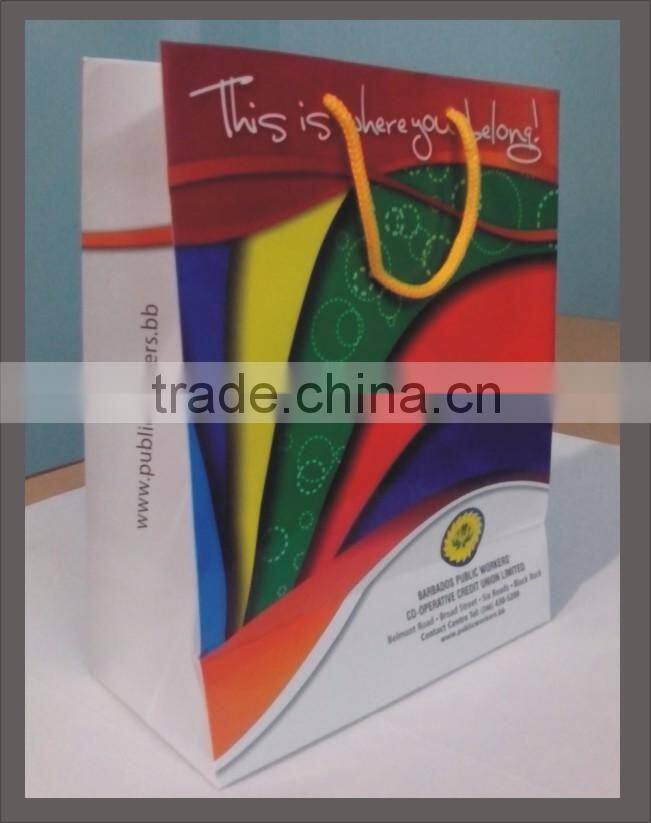 Paper Bag with rope handle for Mobile Stores