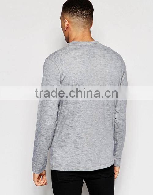 Jiangxi mass garm ent factory, 2016 men long sleeve quick dry slim fit henley tee shirt overseas custom