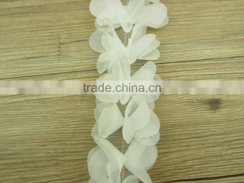 handmade decoration chiffon flower for home interior or wedding decoration or clothing