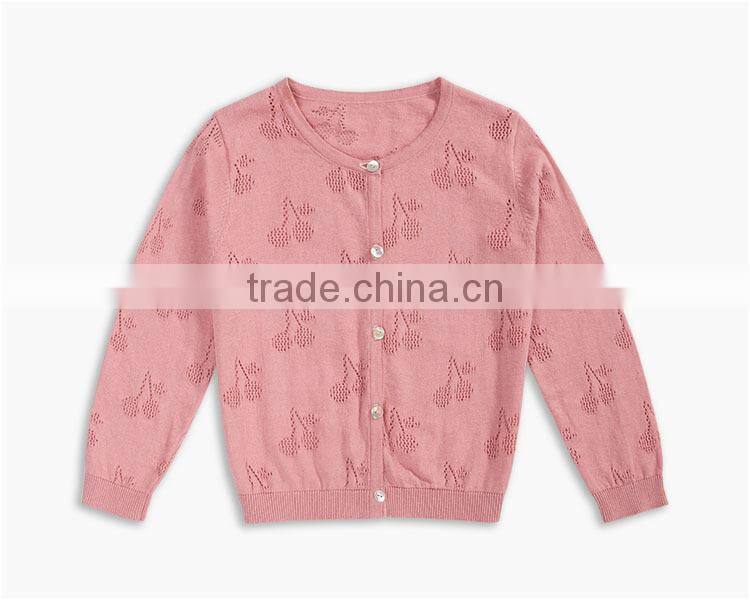 pink berry crocheted pattern infant toddler baby girls cardigan sweater