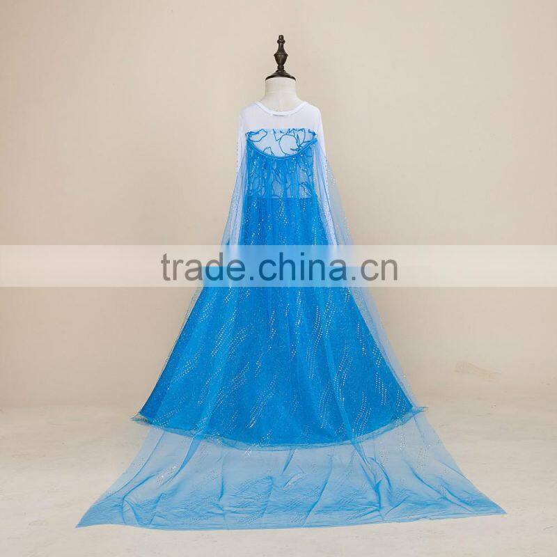 2016 wholesale girl frock design pretty costume frozen elsa princess dress