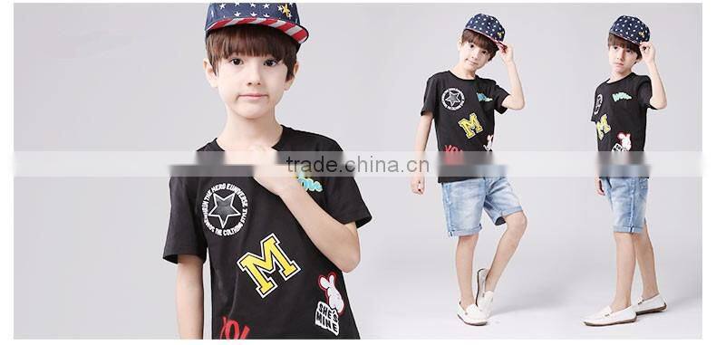 Hot sale child clothes boys t-shirts, custom children's t-shirts, high quality children's boys t-shirts