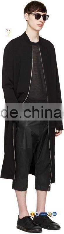 Half Sleeve Black Men Winter Cashmere Pullover Fashionable Sweaters for Man