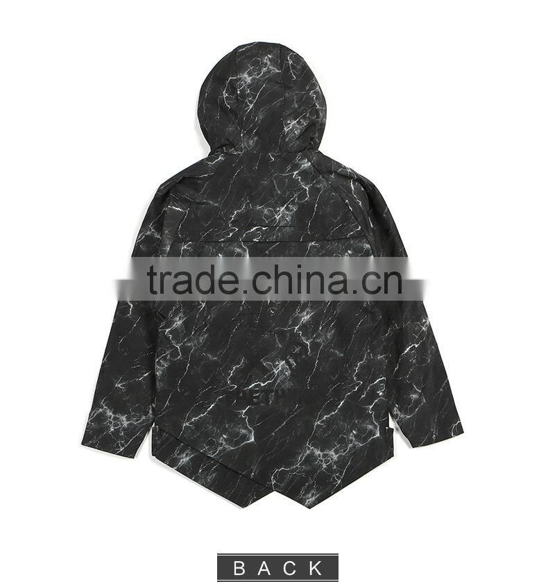wholesale mens custom printed camo windbreaker jackets