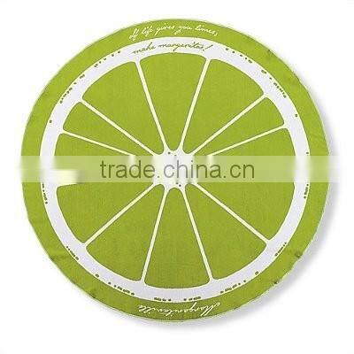 100% Cotton Velour Print Round Beach Towels