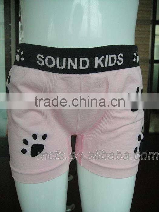 Funny blue kids underwear cheap seamless boy's boxer shorts underwear