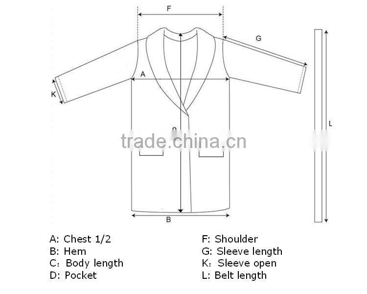 Women shawl collar wholesale egyptian cotton bathrobe