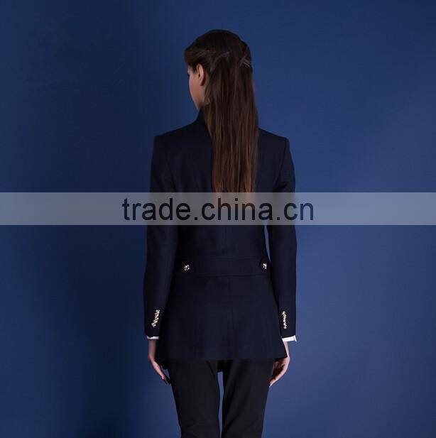 Customized Logo Anti-wrinkle Sexy Stewardess UAE Airline Flight Attendant Uniforms Wholesale