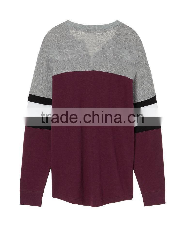Dongguan womens long sleeve pullover sweatshirts without hood