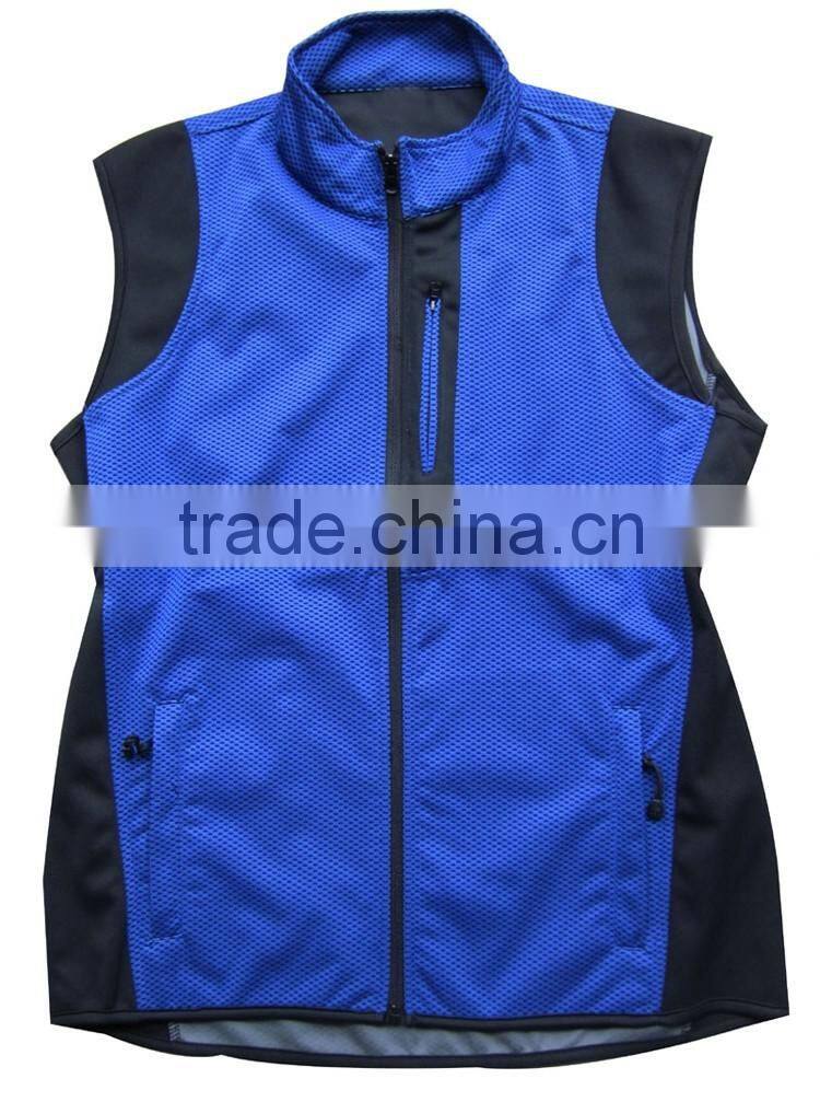 Spring outdoor fashionable softshell vest softshell waistcoat