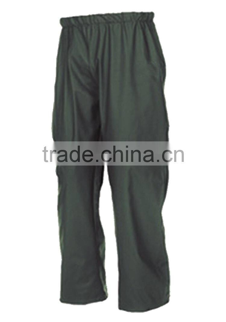 whosales pu raincoats with low price waterproof rain pants for workwear