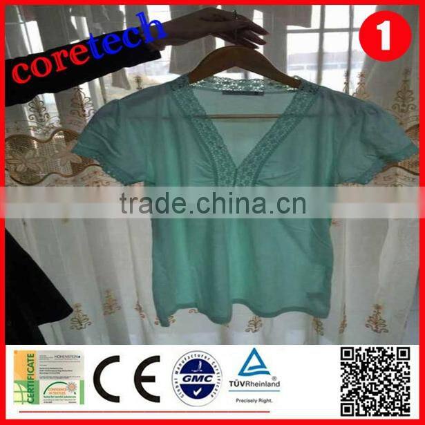 Eco-friendly sfot v-neck blank woman t-shirt