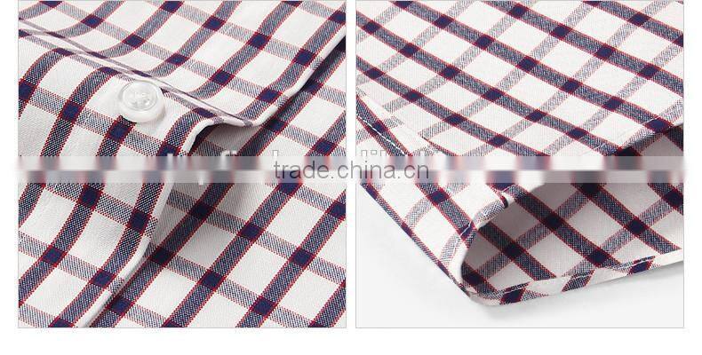 High quality classic check pattern free size wrinkle free shirt for business man