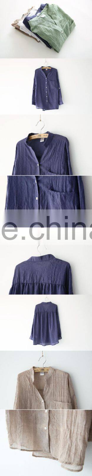 2015 Latest 100 Soft Washed Pure Cotton Longline Linen Wholesale Women import clothing from china