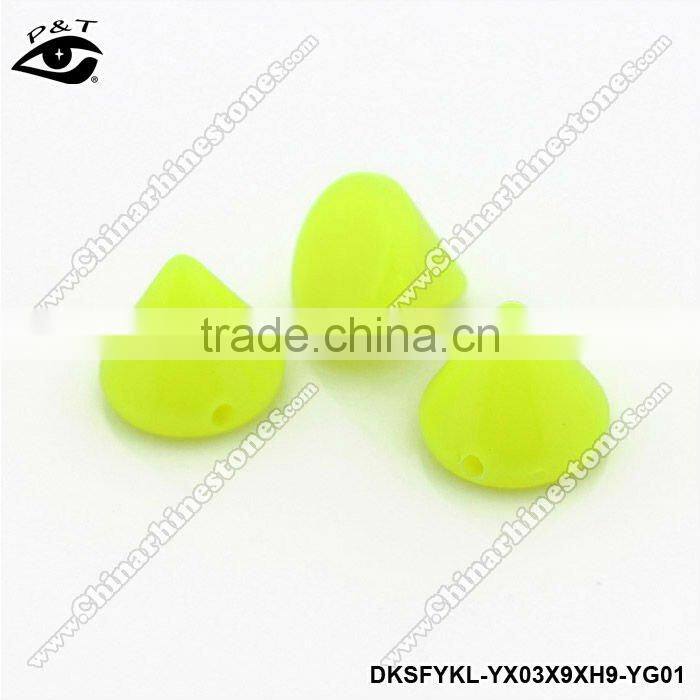 10mm sew on cone studs with holes brown coffee color for clothing shoes