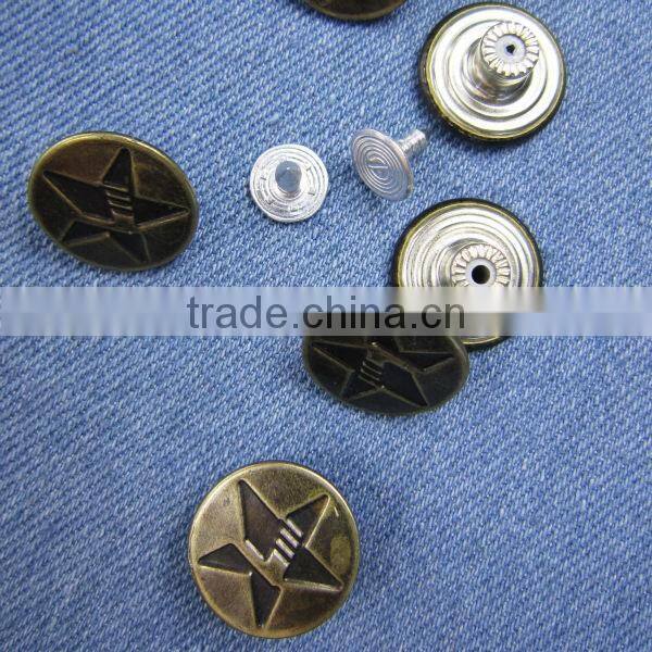 Five-Pointed Star jean button