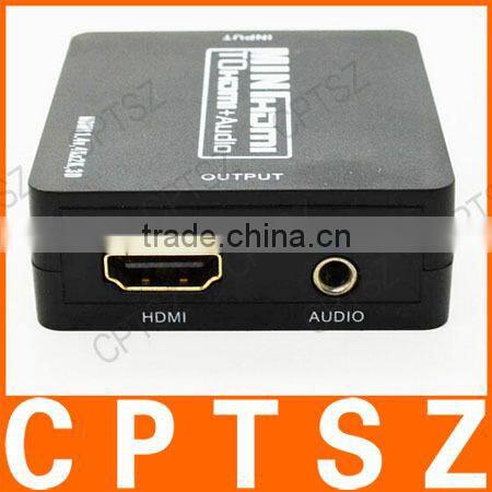 Mini HDMI 1.4 to HDMI+Audio Repeater 3D Video & 4Kx2K Audio Extractor Splitter