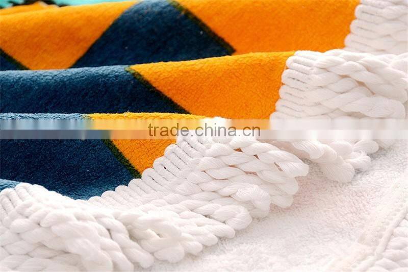 Creative beach towel round towel 150 cm thick large soft round beach towels with tassel