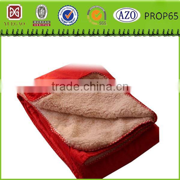 The red short plush blanket lambs wool blanket faux wool blanket