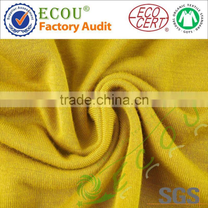 100 modal spandex single jersey knitting fabric for t shirt fabric