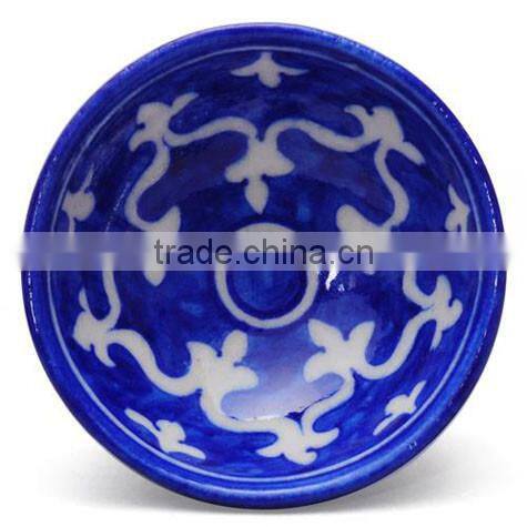 Vintage Blue Pottery Crockery Bowls Dinnerware