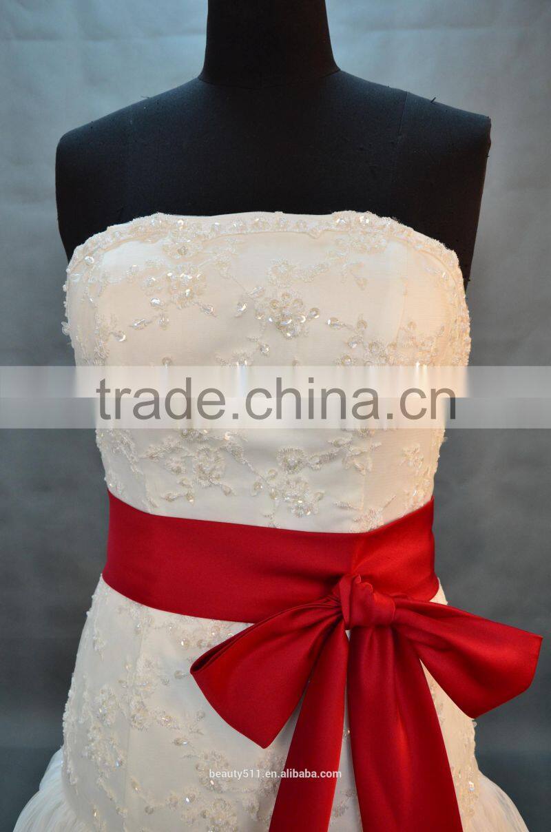 IN STOCK Off-The-Shoulder Ball gown lace wedding dress Flared skirt bridal gown SW08