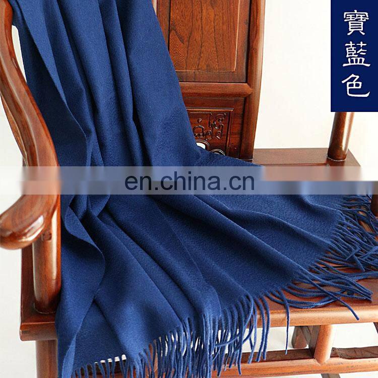 2017 High Quality Plain Color Pure Cashmere Scarf Wholesale