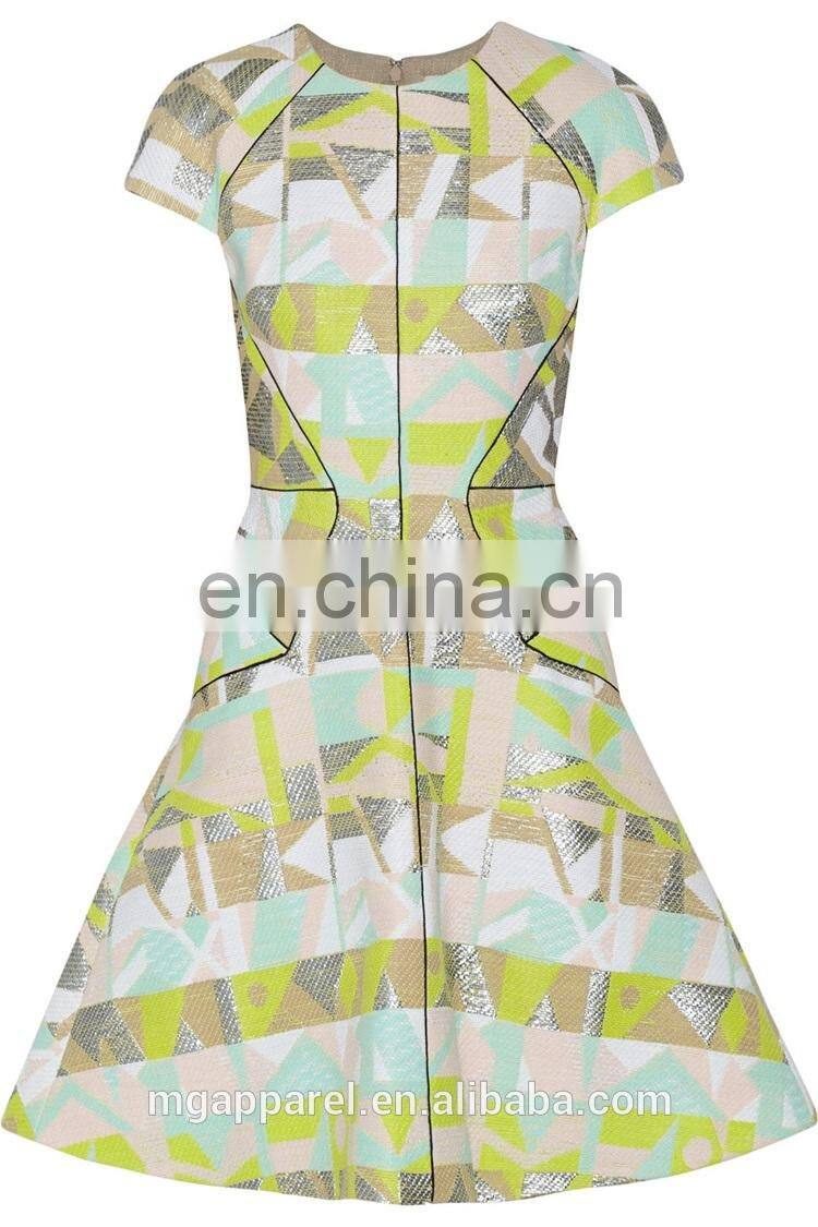 Latest fashion dress design/New Style clothes for women,cocktail party dress ,cotton-blend tweed dress