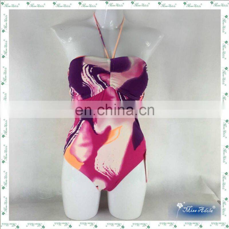 MissAdola illusion two pieces digital print swimsuit brazilian bikini ,sexy micro bikini , woman swimwear (REF-01)