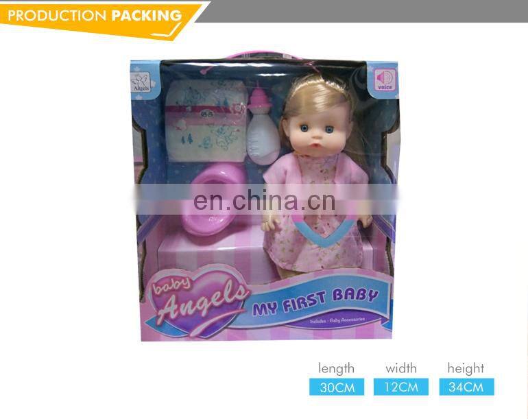 Cute 14 inch vinyl drink pee reborn free soft silicone baby dolls with IC