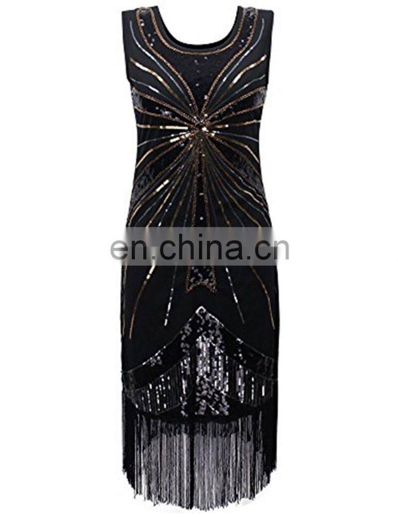 BestDance 1920s Gastby Party Dress Fringed Flapper Dress Halloween Costume Dress OEM