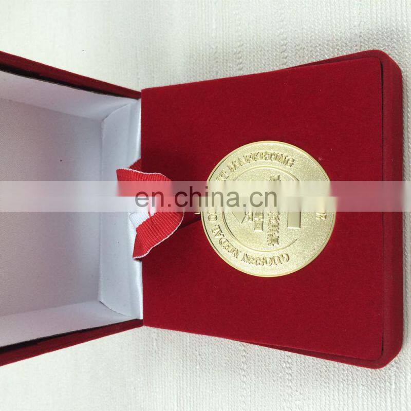 Silver plated zinc alloy promotional medal