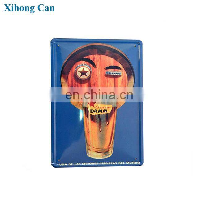 Custom printed fashion metal tin sign made in dongguan
