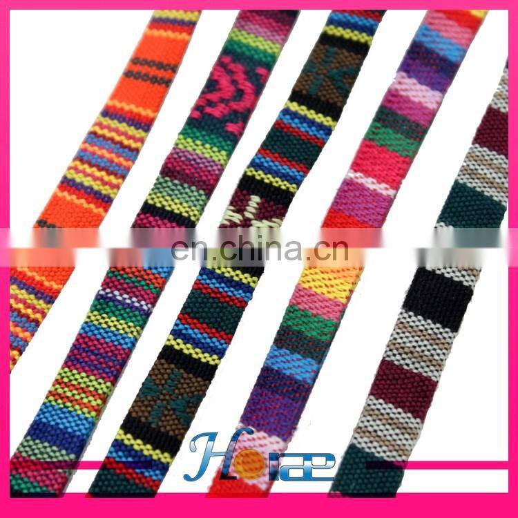 Wholesale 1cm lace trim width aztec design ribbon for shoe bag