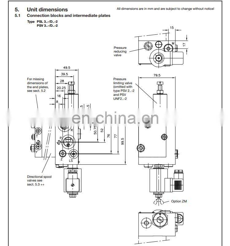Hawe PSV51-3 Long life hydraulic directional control valve